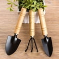 thumbnail image 6 of EXLEAF 2026 New Mini Garden Tool Set,3 Portable Mini Gardening Kit Including Hand Shovel,Transplant Shovel,Cultivator Hand Rake with Soft Wood Non-Slip Handle, 6 of 6