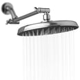 thumbnail image 1 of Rainfall Shower Head 9-inch Round Rain Shower Head with Angle Adjustable Shower Arm Extension Polished, 1 of 8