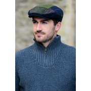 Mucros Weavers 100% Wool Tweed Irish Patchwork Flat Cap Made in Ireland