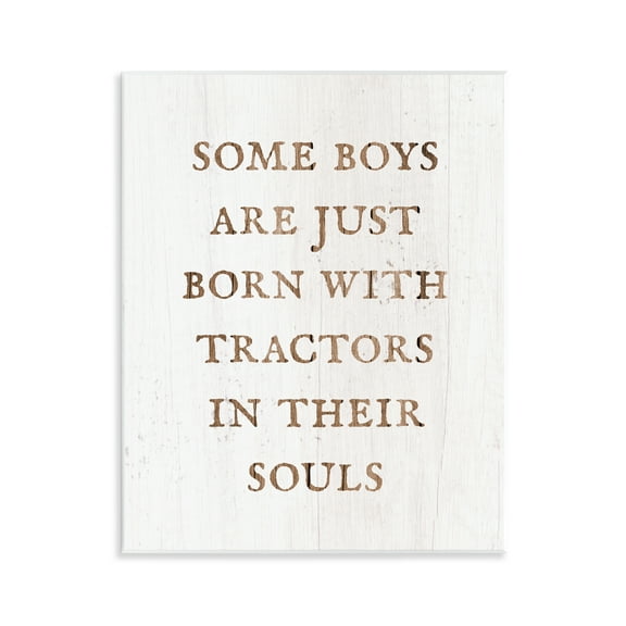 Stupell Industries Tractors In Their Souls Typography Painting Unframed Art Print Wall Art, 11 x 14