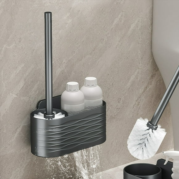 Toilet Brush With Stainless Steel Toilet Bowl Brush Modern And Compact Toilet Cleaner Brush Long Handle Bristles For Bathroom Cleaning