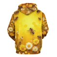 thumbnail image 3 of Bees Golden Flowers Men's Women New Sweatshirt Hoodie Men's Plus Size Sweatshirt Hooded Sweatshirt 3d Printed Street Men's Cloth, 3 of 6