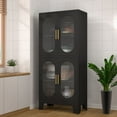 thumbnail image 2 of ERO Metal Kitchen Pantry Hutch Storage Cabinet with Acrylic doors And Adjustable Shelves, 2 of 6