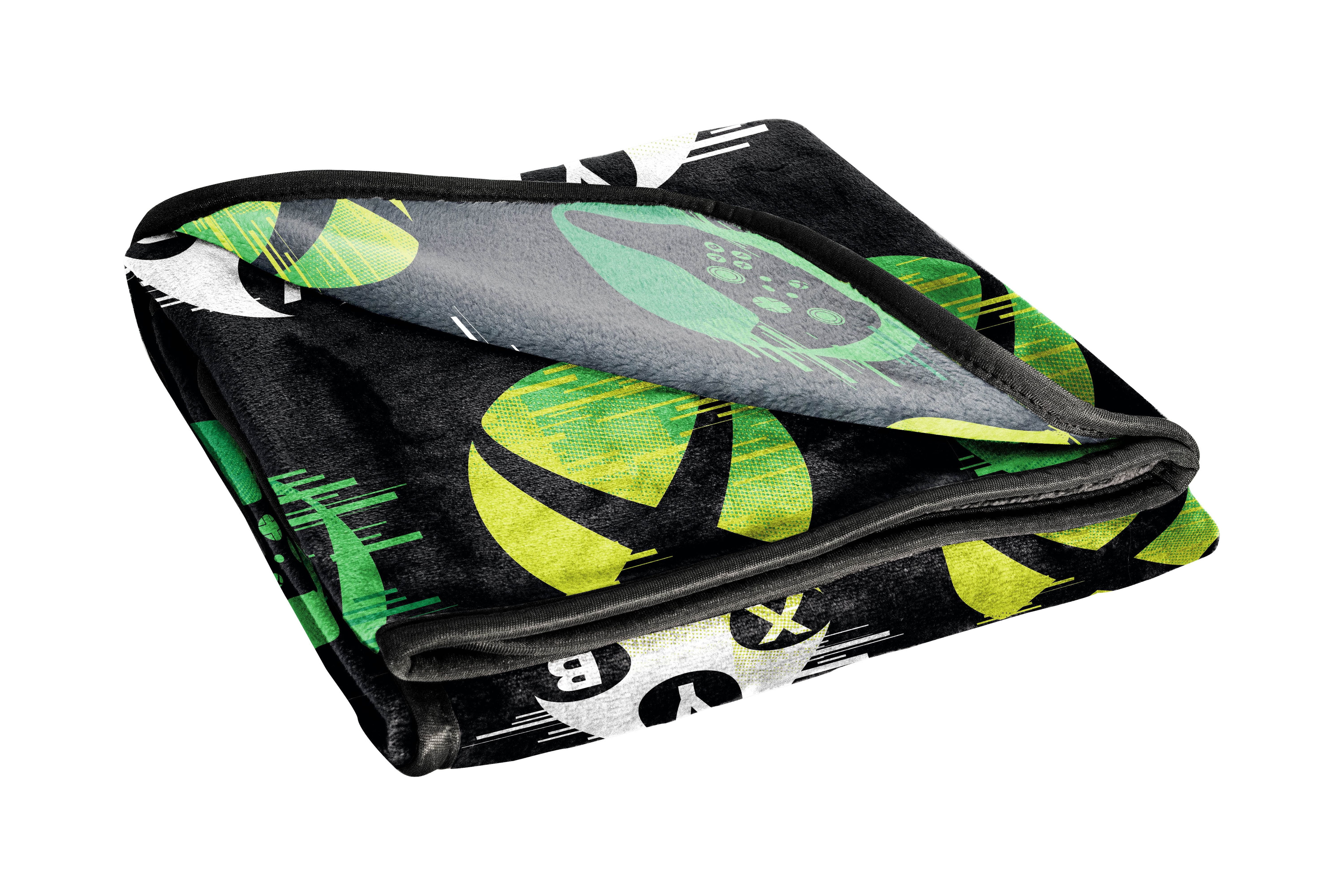 Xbox Head Glow In The Dark Kids Throw Blanket, 46 x 60, Microfiber, Black, Microsoft