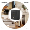 thumbnail image 5 of SESSLIFE Nightstand with 3 Drawers, Modern End Side Table, Nightstand Storage Cabinet for Bedroom, Living Room, Black, 5 of 8