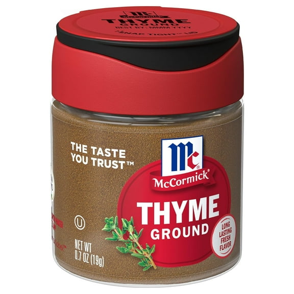 2 pack McCormick Ground Thyme, 0.7 Oz