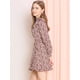thumbnail image 4 of Allegra K Vestido De Flores Cintura Elástica Cuello Alto Con Volantes Botones Para Mujer Beige XL Unique Bargains ajustado, 4 of 7