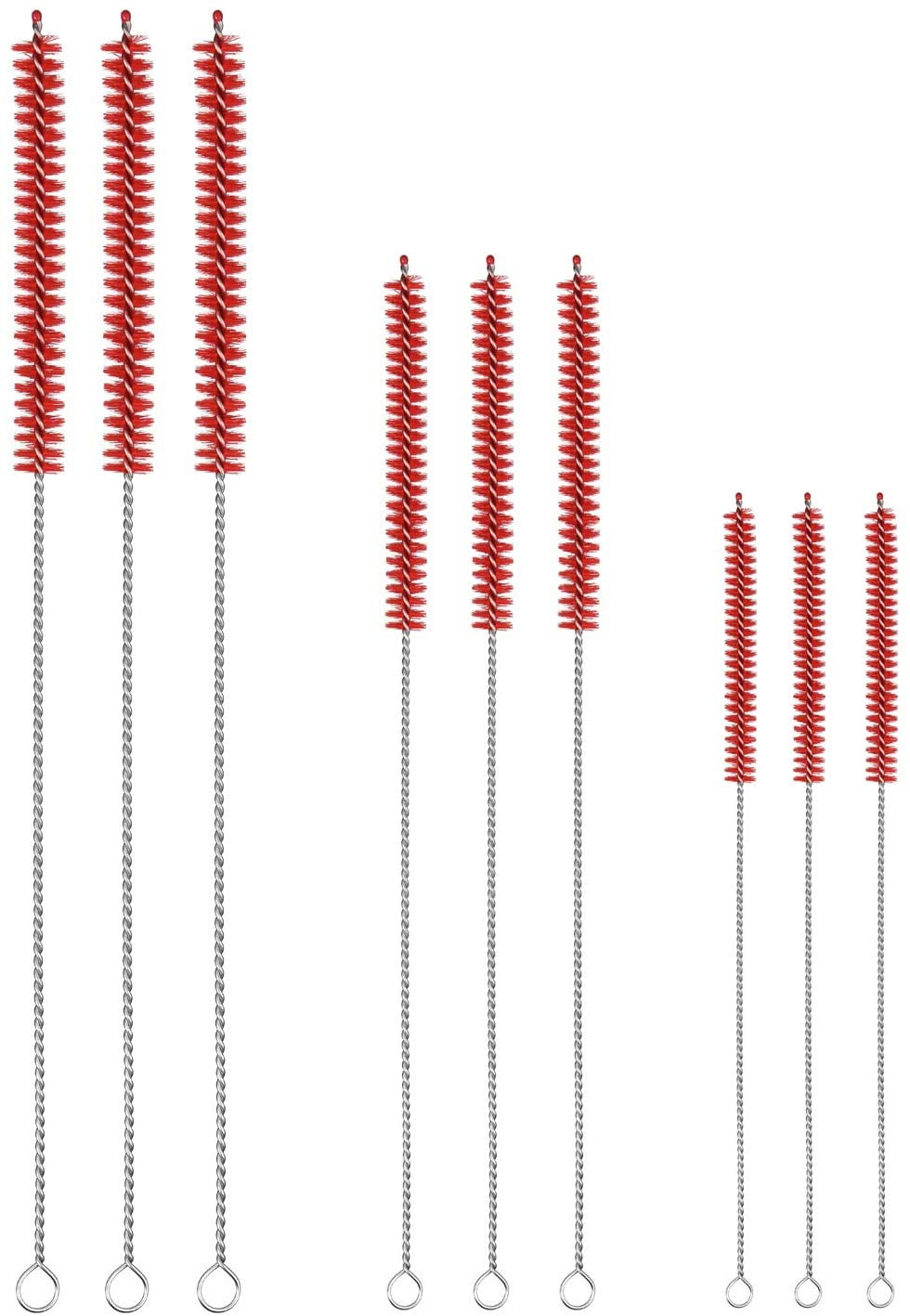 Drinking Straw Cleaning Brush Kit 3 Size 9Piece Straw Pipe Cleaner