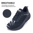 thumbnail image 3 of Women's Wide Toe Box Walking Shoes for Plantar Fasciitis, Arch Support Orthotic Wide Width Athletic Tennis Running Sneakers​​​ Black Size 10, 3 of 5