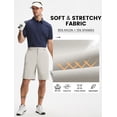 thumbnail image 3 of MASKERT Men's Golf Shorts 9 Inch, Quick Dry Stretch Casual Shorts with UPF 50+ Sun Protection, Lightweight Outdoor Athletic Shorts with Zipper Pocket for Golf Hiking, 3 of 9