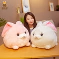 thumbnail image 2 of 25/35cm Comfortable / Soft / Cute / Rabbit Plush Toy / Spherical Folded Ear Angora Rabbit Toy / Children's Birthday Giftpink25cm Deng Xun unisex, 2 of 2