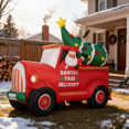thumbnail image 2 of SPECSTAR 7.5ft Long Christmas Inflatable Santa on Red Truck with Tree Led Lighted Blow up Outdoor Yard Decoration, 2 of 11