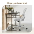 thumbnail image 2 of CONCETTA Ergonomic Office Chair with Flip-up Arms & Lumbar Support – Mid-Back Desk Gray, 2 of 8