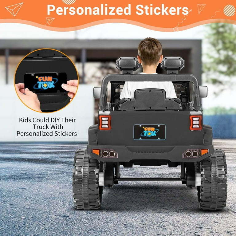 FUNTOK Kids 12V Electric Ride on Toy Car, Remote Control