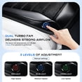 thumbnail image 5 of Coverado Cooling Car Seat Cover, 2 Powerful Turbo Fans Ventilated Seat Cushion for Summer, 3-Speed Temperature Adjustable Universal Fit for Car SUV Truck, Carbon Fiber Black, 5 of 8