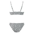 thumbnail image 3 of BOBOGOJP Women's Triangle Bikini Sets O Ring Linked Two Piece Swimsuits Floral Printed Cheeky Bathing Suit Black for Size M, 3 of 6
