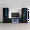 Black, variant on Reno WH05 Electric Fireplace Modern Wall Unit Entertainment Center - White