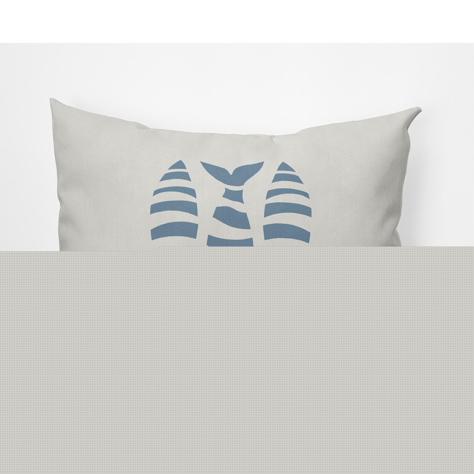 E by Design Puzzle Fish Nautical Indoor/Outdoor Lumbar Throw Pillow