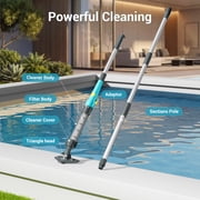 Efurden Cordless Pool Vacuum, Handheld Pool Vacuum with Running Time up to 60-Minutes for Small Above Ground Pools, Hot Tubs and Spas (Green)