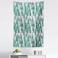 thumbnail image 1 of Geometric Forest Tapestry, Simplistic Winter Forest Xmas Season Grunge Effect Backdrop, Fabric Wall Hanging Decor for Bedroom Living Room Dorm, 5 Sizes, Reseda Green Pale Grey, by Ambesonne, 1 of 1