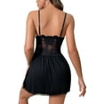 thumbnail image 4 of LWP Women Chemise Night Gown Lace Modal Sleepwear V-Neck Full Slip Babydoll Lingerie Sexy Nightgowns, 4 of 12