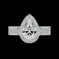 thumbnail image 3 of 1.00 TCW Pear Cut Trio Set Anniversary Ring 10K White Gold, 3 of 5