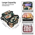 thumbnail image 3 of Christmas Tree Double Layered Insulated Refrigerated Lunch Bag with Two Compartments - Large Capacity Hand-Carry Meal Bag, 7.1x11.4x16.1 inches, 3 of 6