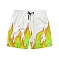 thumbnail image 4 of Yaoyar Mens Summer Classic Fit Walking Hiking Shorts Casual Homewear Flame Printing Funny Printed Trousers Beach Sports Shorts Fast-Drying Shorts, 4 of 8