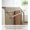 thumbnail image 6 of Yamazaki Home  Bath Towel Rack, Steel and Wood,  Holds towels up to 54" long, Holds 6.6 lbs - L 6.3 x W 28.35 x H  32.28 inches, 6 of 7
