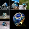 thumbnail image 2 of VIVIDELLE Fashion 925 Silver Turquoise Rings Women Wedding Party Jewelry Gift Sz 6-10-6-#6, 2 of 7