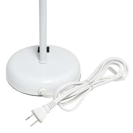 Limelights - Stick Lamp with USB charging port and Fabric Shade 2 Pack Set - White