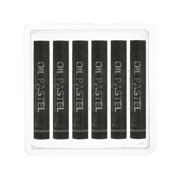 Uxcell Black Oil Pastels, 6Pcs Soft Oil Crayons Creamy Pastels Stick Art Supplies for Art Painting Drawing Blending Graffiti for Drawing Beginners Artists