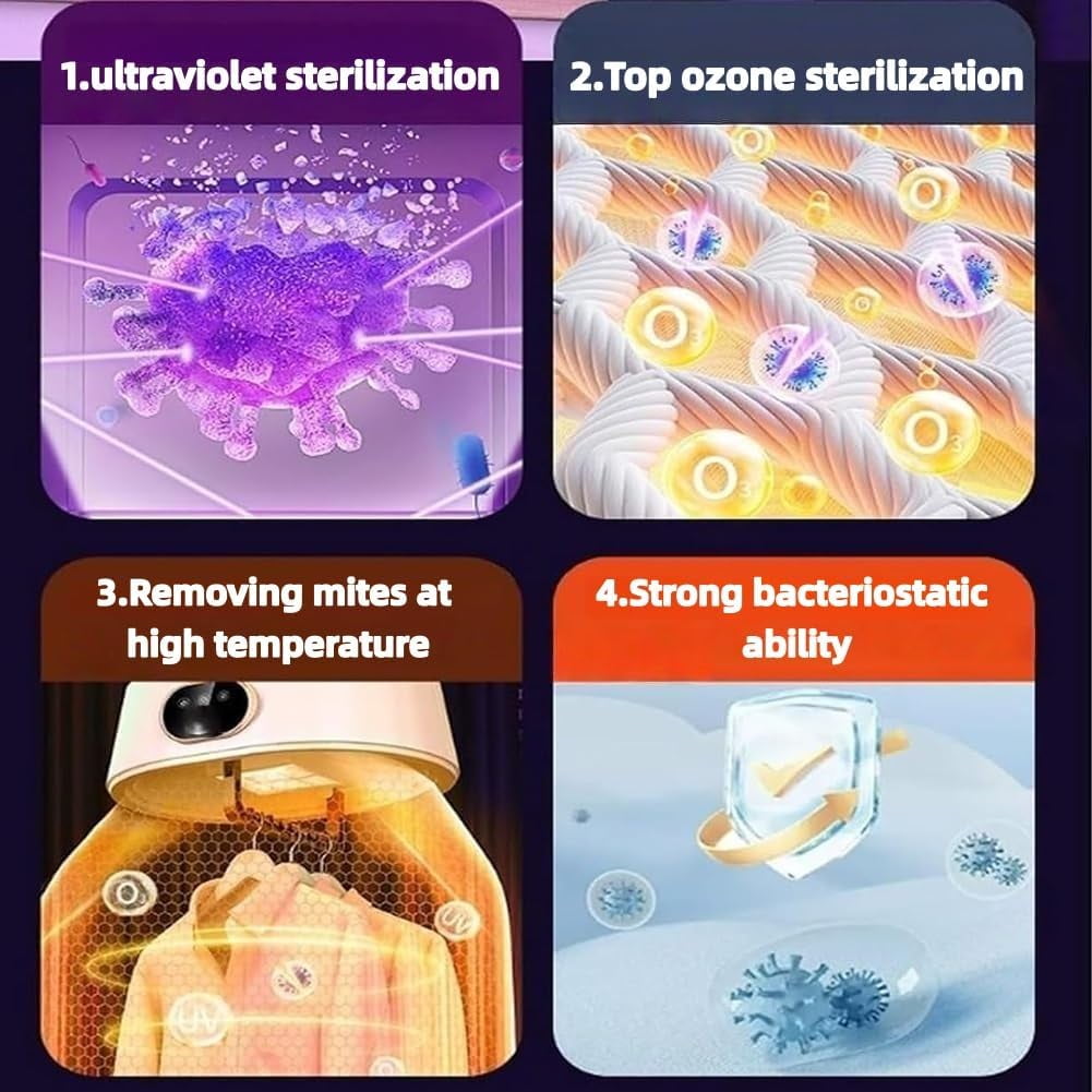 Automatic Ironing Machine for Home,2025 New Inflatable Shirt Ironing Machine,Portable Clothes Dryer,With Remote Control, for Travel, Home, Apartment