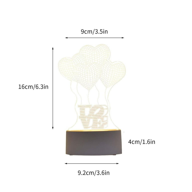 3D Headphone Night Light Lamp - 7 Color Changing LED Touch Desk Lamp With USB Power