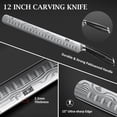 thumbnail image 4 of 12 Inch Carving Knife, Razor Sharp Brisket Knife with Pakkawood Handle, Japanese High Carbon Powder Steel Slicing Knives for BBQ Brisket Turkey Ham Rib Roast, 4 of 4