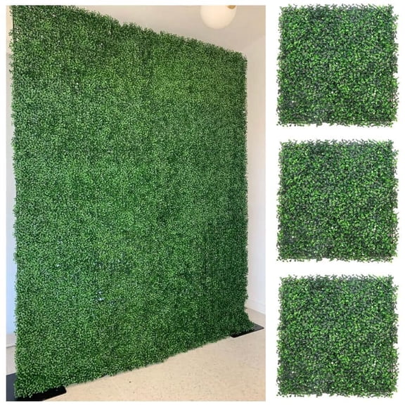 12- Piece 20 in. H x 20 in. W Artificial Boxwood Hedge UV-Proof Grass Greenery Backdrop Panels Green Wall Indoor