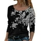 thumbnail image 1 of Camisas Para Mujer, Camisetas de Gran Tamaño, Manga Larga, Cuello Redondo, Estampado de Flores, Blusa Odeerbi  ODB133648, 1 of 5