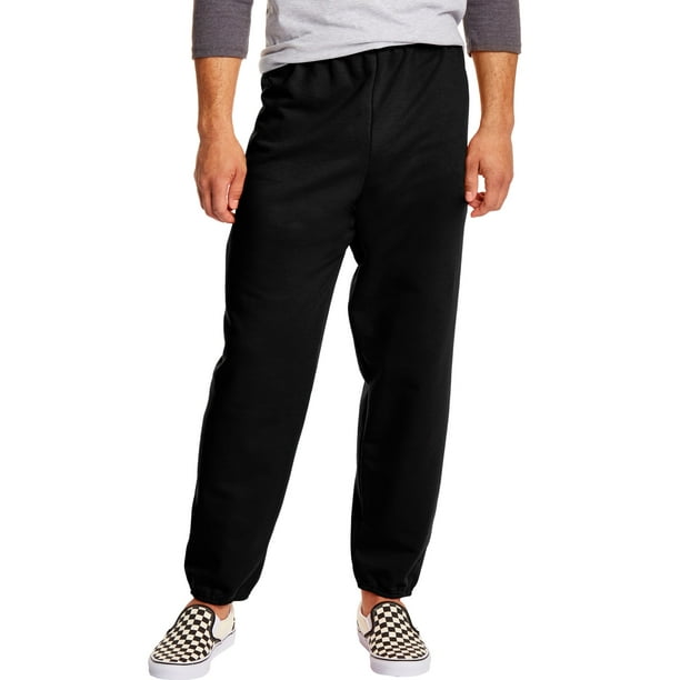 Hanes Mens EcoSmart Fleece 32 Sweatpants 2-Pack, XL, Black
