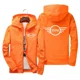 thumbnail image 4 of Chaqueta Bomber con capucha y cremallera para hombre, último estampado de patrón Mini Cooper, cortavientos informal Xipper, coche de moda, primavera y otoño, 4 of 5