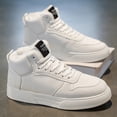 thumbnail image 5 of Men's Winter High-Top Sneakers, Lace-Up Ankle Shoes with Plush Lining and Textured Sole Edge, 5 of 7
