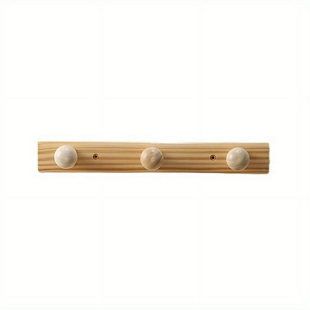 

Easy-Install Solid Wood Wall Hooks - 1Pc Over-The-Door Coat & Clothes Storage Rack