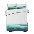thumbnail image 2 of Teal Ombre Queen Size Down Alternative Comforter, Lightweight Comforter Quilt Bedding Set with Pillow Shams Summer Minimalist Ocean Waves All Seasons Bed Comforter Duvet Insert 90"x96", 2 of 7