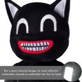 thumbnail image 3 of Juguete de peluche de gato de dibujos animados negro, juguete de peluche de gato animal de abrazo suave, muñeco de peluche para niños, regalo de cumpleaños para niños oso de fresa Electrónica, 3 of 5