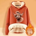 thumbnail image 2 of WILLBEST Sudadera con Capucha para Mujer, Estilo Borrego, Gruesa, Cálida, de Color Liso XXXXX-Grande, 2 of 4
