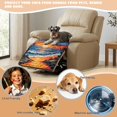 thumbnail image 5 of ZIATUBLES Tropical Palm Tree Sunset Beach Print Recliner Chair Cover, Anti-Slip Reclining Sofa Seat Cushion Slipcover, Washable Pet Friendly Furniture Protector Living Room Decor, 5 of 8