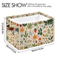 thumbnail image 4 of Yayeee 2 Pack Canvas Storage Basket with Handles for Shelves Fabric Bins Closet Organizer, Leaves Pattern, 4 of 8