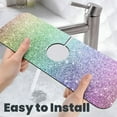 thumbnail image 6 of Vsdgher Beautiful Glitter Kitchen Sink Splash Guard Faucet Mat -1 PC Super Absorbent Fast Drying Mat Sink Gadgets-Splash, Bathroom,Sink Mat,(15" X 5.5" ), 6 of 7