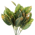 thumbnail image 4 of GOOHOCHY Planta de crotón artificial de plástico, 4 tallos de crotón falsos, 7 manojos, ramos de crotón de imitación realistas para bodas, despedidas de soltera, arreglos florales, fiestas,, 4 of 8