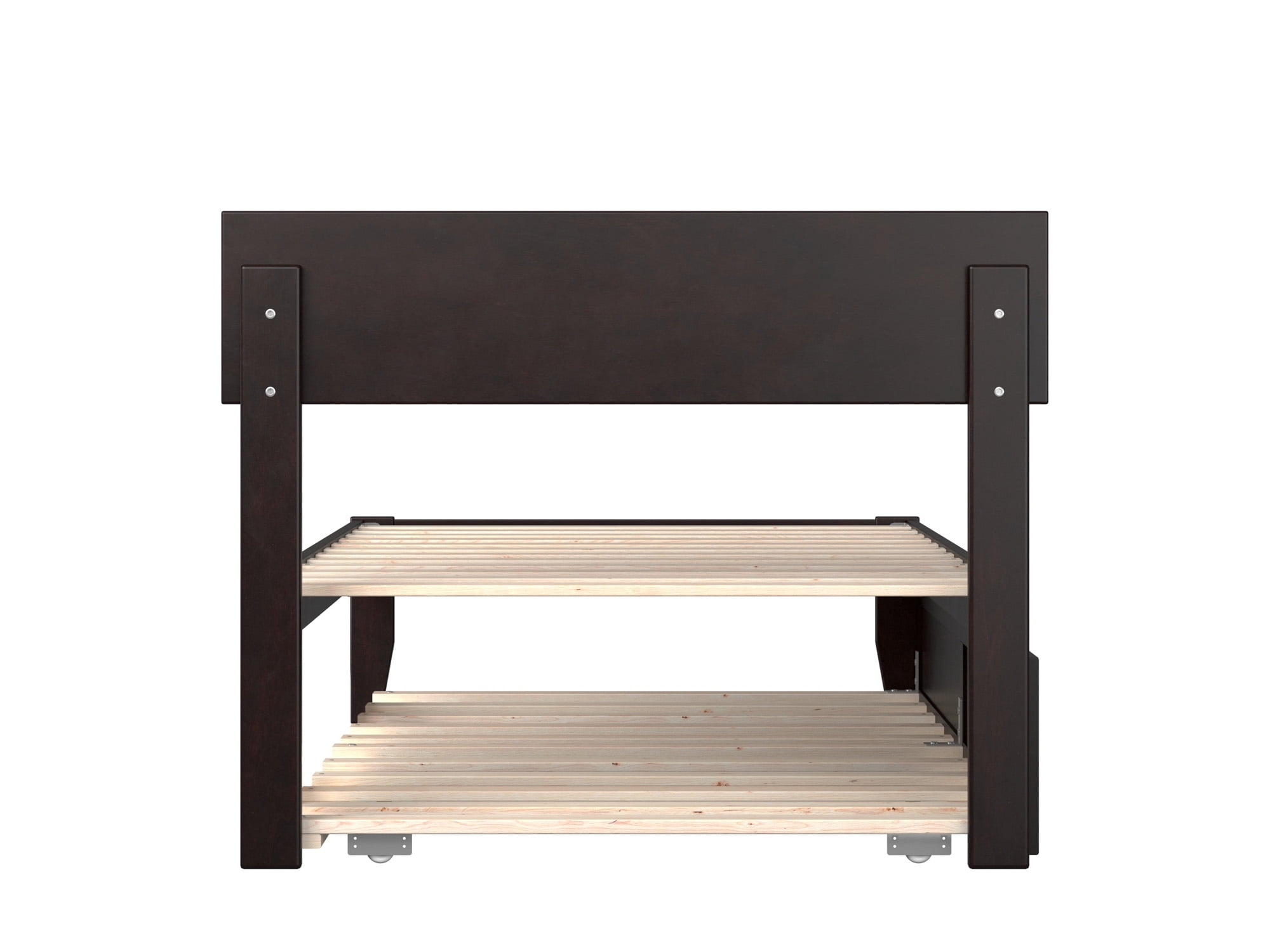 AFI Boston 14" Twin Wood Platform Bed Frame with Twin Trundle, Espresso
