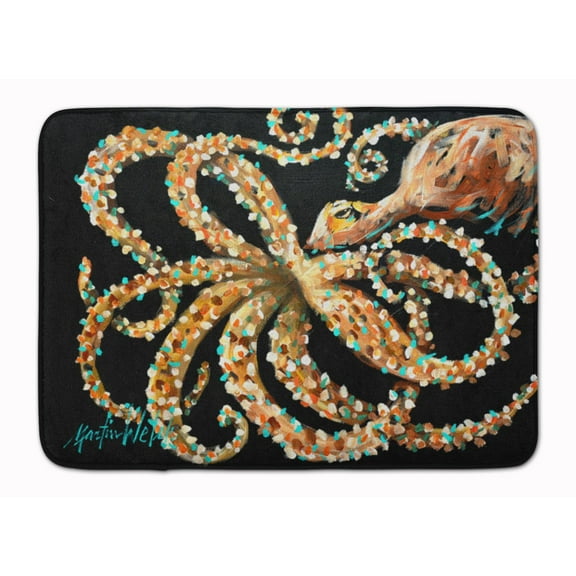 Carolines Treasures MW1275RUG Eye On You Octopus Machine Washable Memory Foam Mat 19 X 27" multicolor